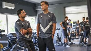 Treinador Luís Pinto no primeiro dia