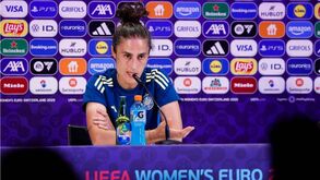 Montse Tomé durante a conferência de imprensa de antevisão ao jogo com Portugal