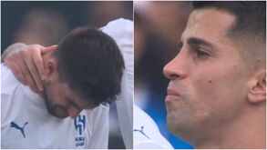 Rúben Neves e João Cancelo lavados em lágrimas no minuto de silêncio em memória de Diogo Jota e André Silva