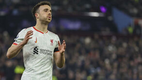 Diogo Jota ao serviço do Liverpool