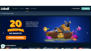 Oferta Lebull: 20 jogadas grátis para Novos Jogadores até 13 de julho