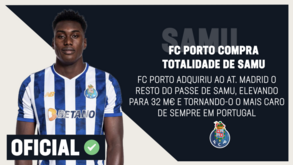 FC Porto compra totalidade de Samu: é a contratação mais cara de sempre em Portugal