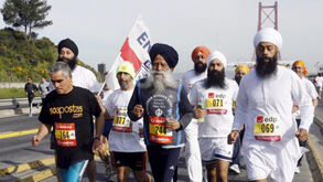Fauja Singh na Meia Maratona de Lisboa de 2006