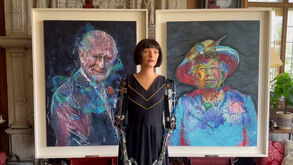 Este retrato do rei Carlos III foi criado por um robot humanoide artista