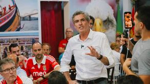 Noronha Lopes em campanha na zona centro: candidato à presidência do Benfica com agenda cheia