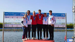 Maria Luísa Gomes e João Duarte subiram ao pódio para receber a prata
