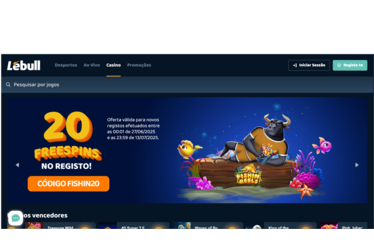 Lebull oferece 20 jogadas grátis com o código FISHIN20 até 13 de julho