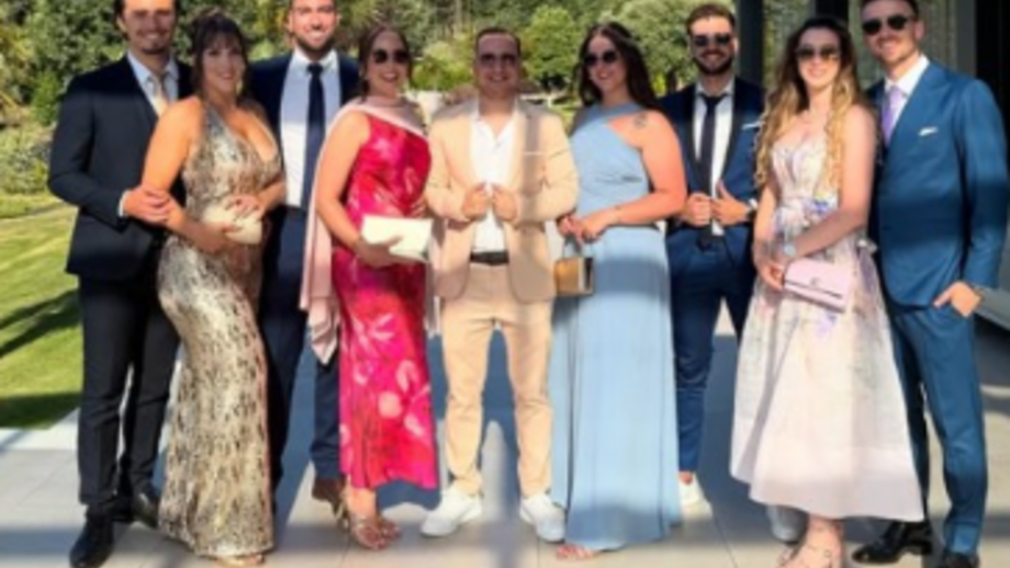 Diogo Jota no casamento de um amigo no fim de semana