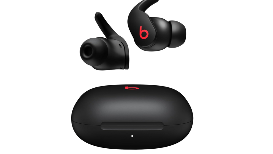 Auriculares Beats pretos sem fios e estojo de carregamento