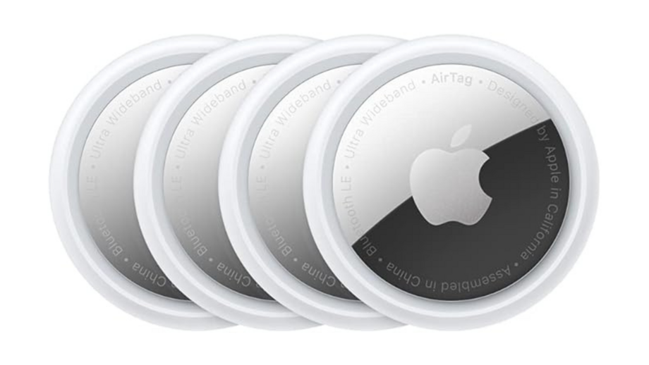 AirTags da Apple para rastrear objetos, com design minimalista