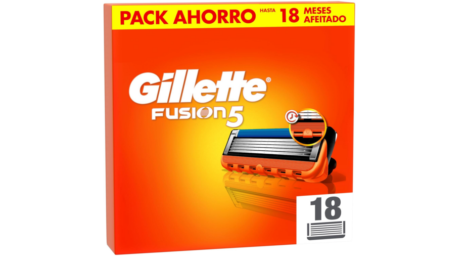 Pack de lâminas de barbear Gillette Fusion5 para 18 meses