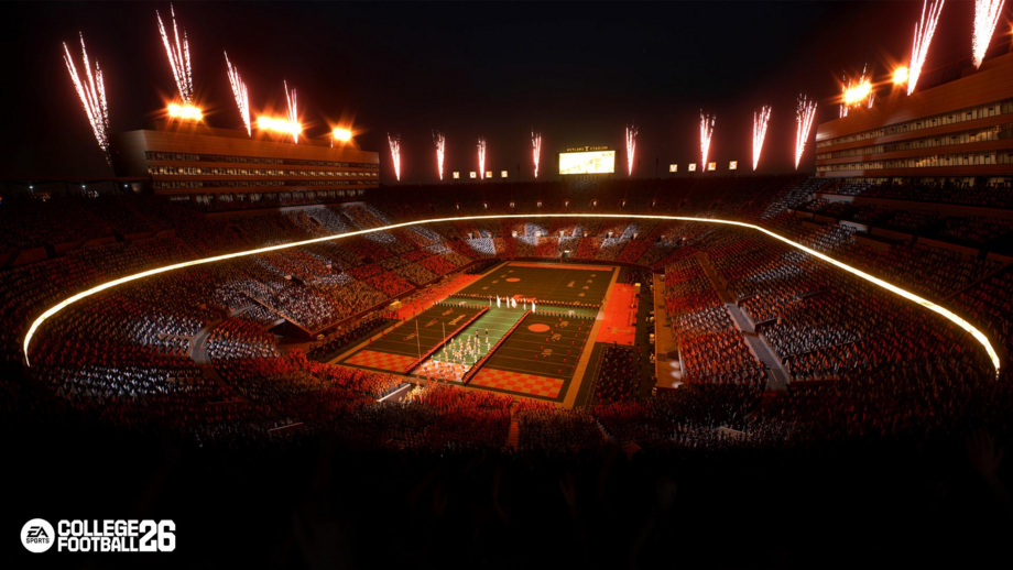 Estádio celebra o lançamento do EA Sports College Football 26
