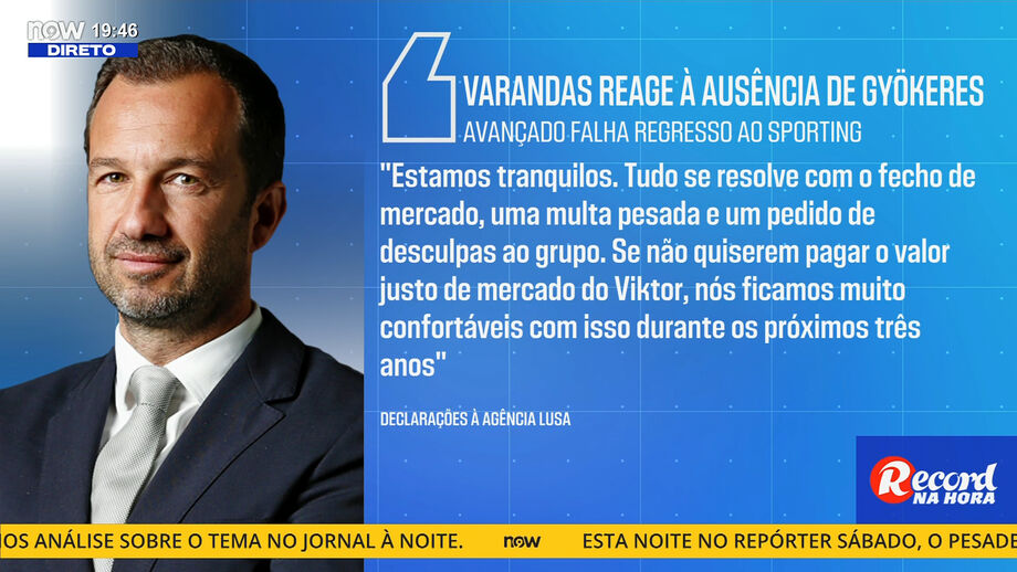 Reação do presidente do Sporting à decisão do sueco em falhar o regresso aos treinos