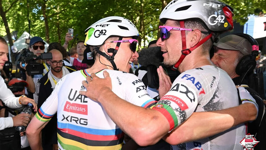 Pogacar teve o apoio de João Almeida na primeira etapa do Tour