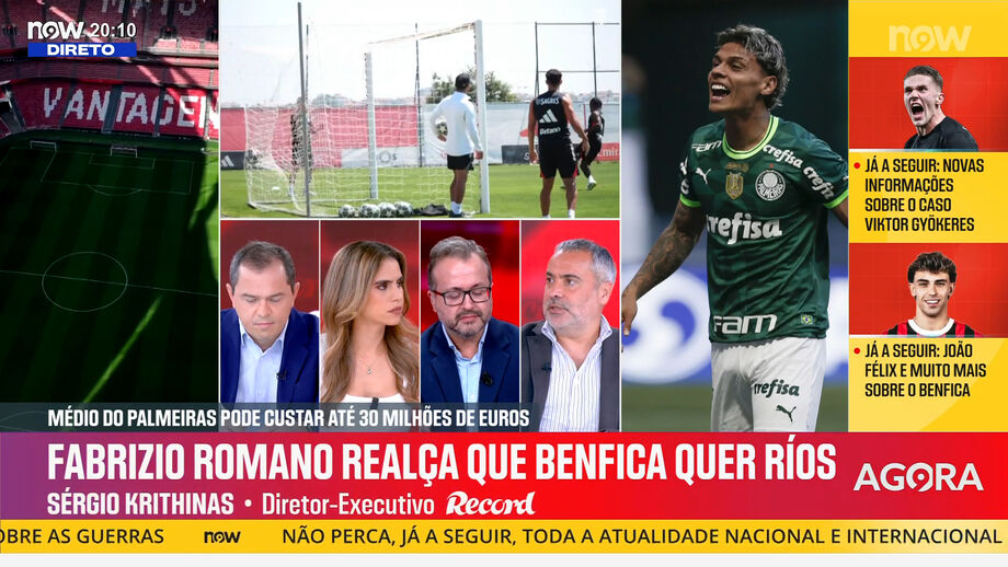 Sérgio Krithinas, diretor executivo de Record, detalhou interesse do Benfica no médio do Palmeiras