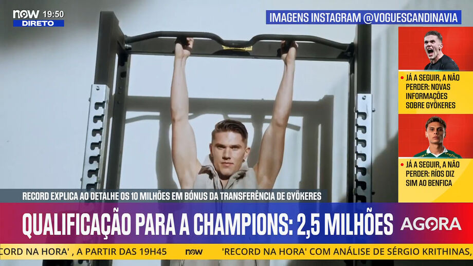 Detalhes da transferência em grande destaque no programa 'Record na Hora' no Now