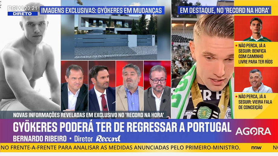 Bernardo Ribeiro, diretor de Record, aponta o dedo ao jogador no processo de saída do Sporting