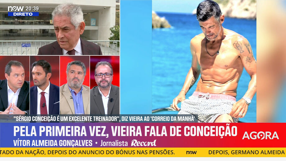 Vítor Almeida Gonçalves, Vítor Pinto e Bernardo Ribeiro comentam o tema no programa 'Record na Hora' no Now