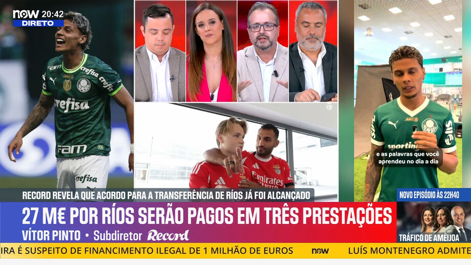 Vítor Pinto, subdiretor de Record, elogia as qualidades do reforço do Benfica