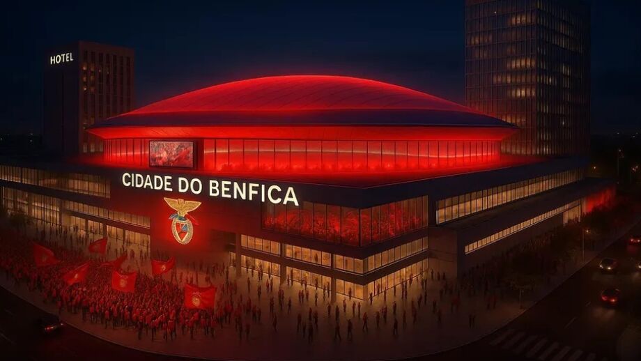 Simulação do que poderá ser uma vista noturna da Cidade do Benfica