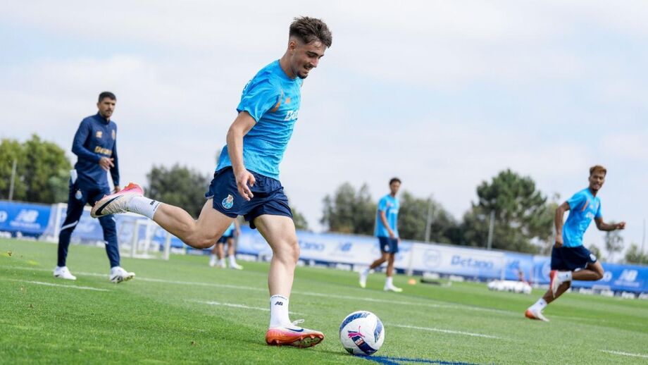 Martim Fernandes em treino