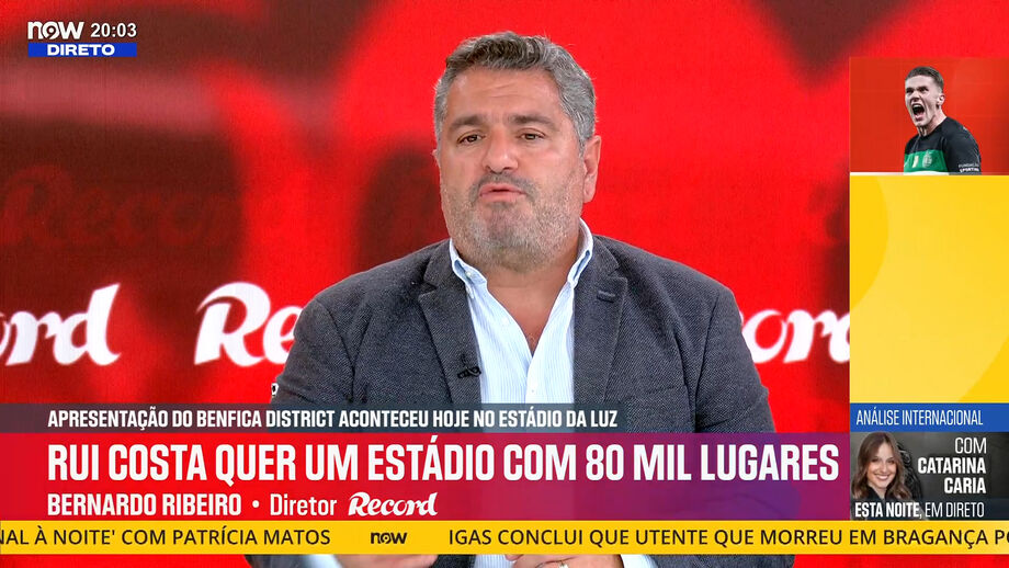 Diretor de Record analisa projeto apresentado por Rui Costa