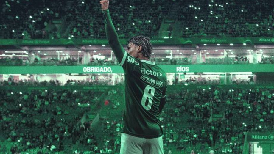 Ríos deixou o Palmeiras e assinou pelo Benfica