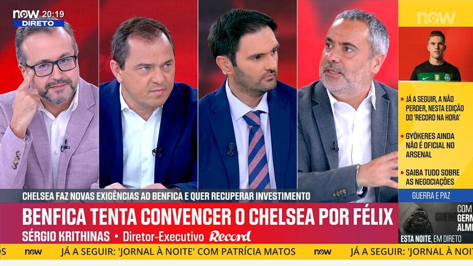 Sérgio Krithinas, diretor executivo de Record, faz ponto de situação sobre transferência do avançado