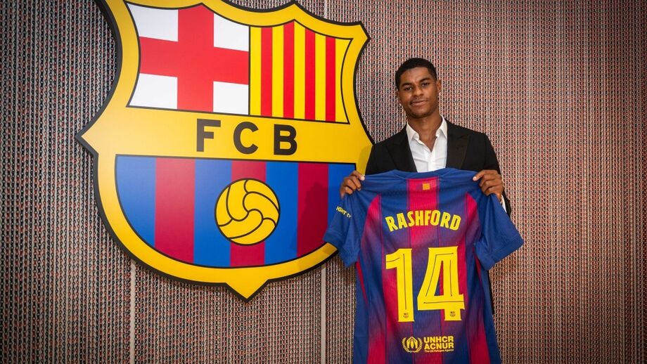 Rashford com a camisola do Barcelona