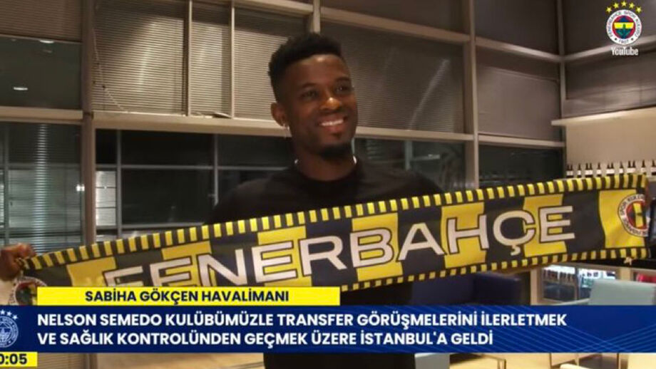 Nelson Semedo chega a Istambul para reforçar o Fenerbahçe
