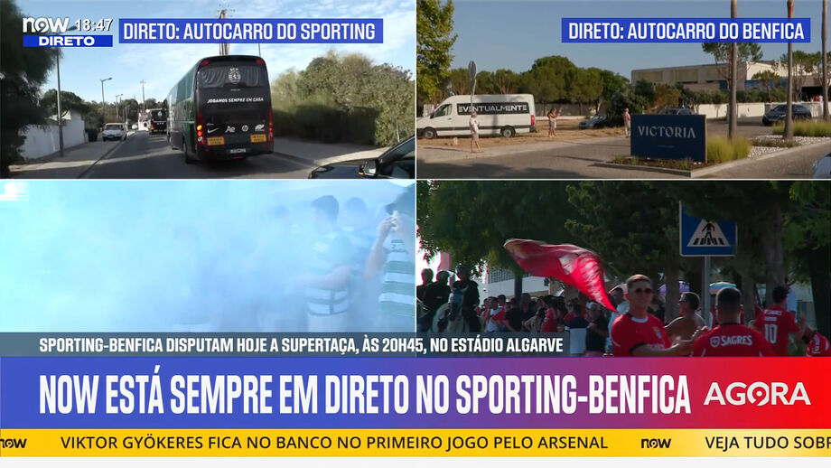 Momentos de boa disposição antes do Sporting-Benfica