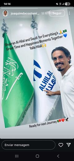 Joaquim Milheiro na despedida do Al Hilal