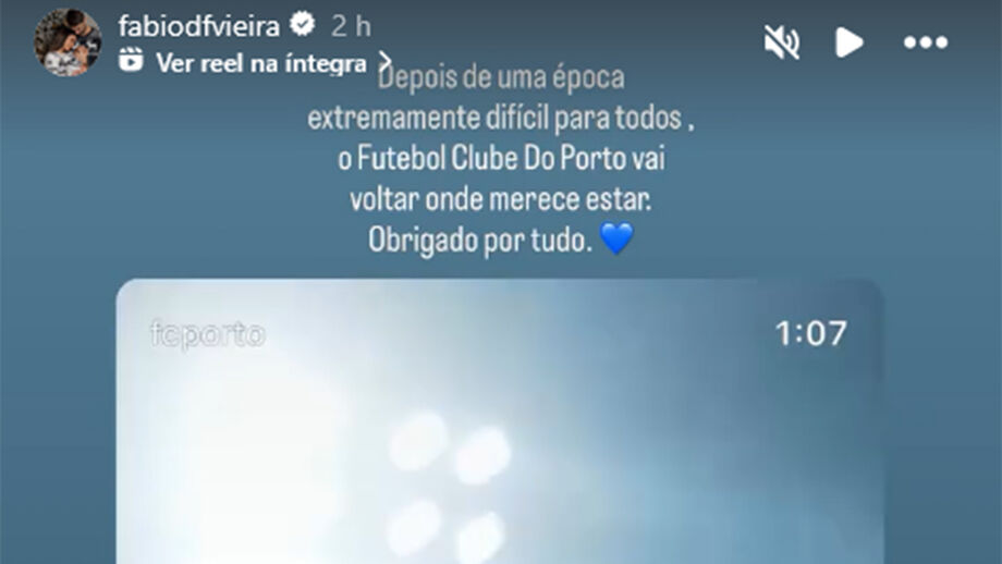 Fábio Vieira despede-se do FC Porto e agradece o apoio