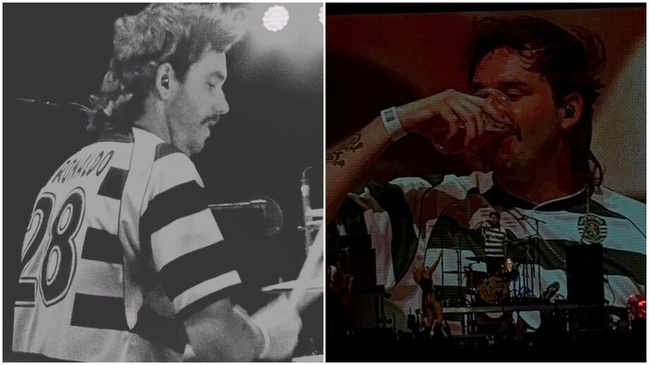 Baterista dos 'Amyl and the Sniffers' atua no NOS Alive com camisola do Sporting... e de Cristiano Ronaldo