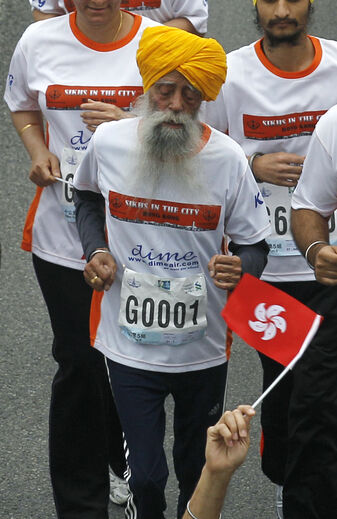 Fauja Singh em ação