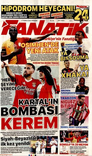 A primeira página do Fanatik