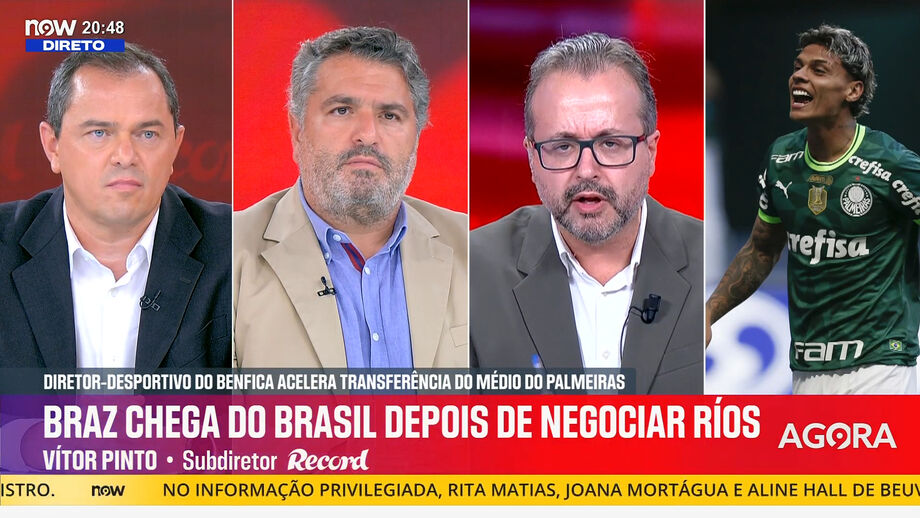 Benfica otimista por Richard Ríos: Rui Costa seduz médio a rumar à Luz