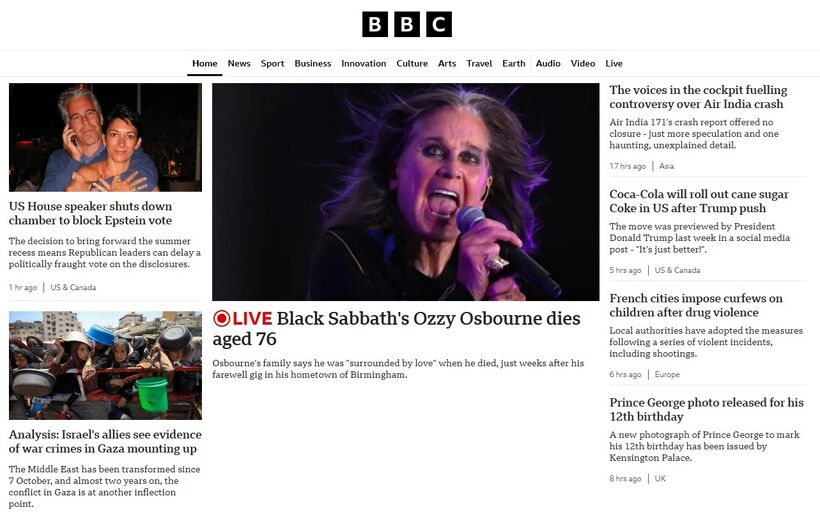 Morreu Ozzy Osbourne, vocalista dos Black Sabbath