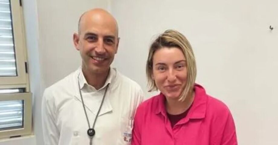 Viktoriya Borshchenko agradece ao neurocirurgião Alexandre Rainha Campos