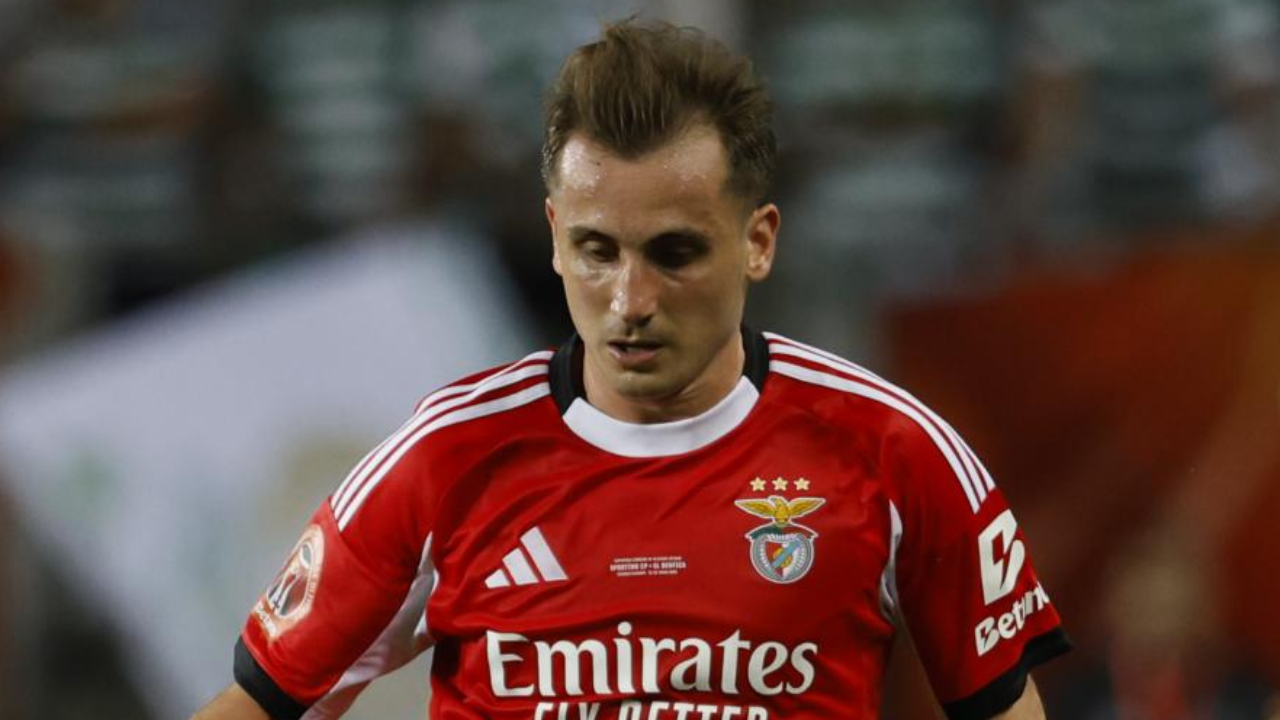 Kerem Aktürkoglu sofre entorse e pode falhar jogo do Benfica contra o Nice