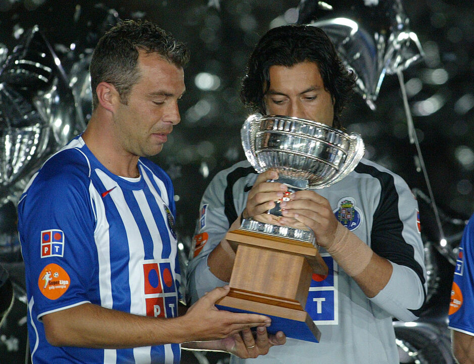 Jorge Costa com Vítor Baía