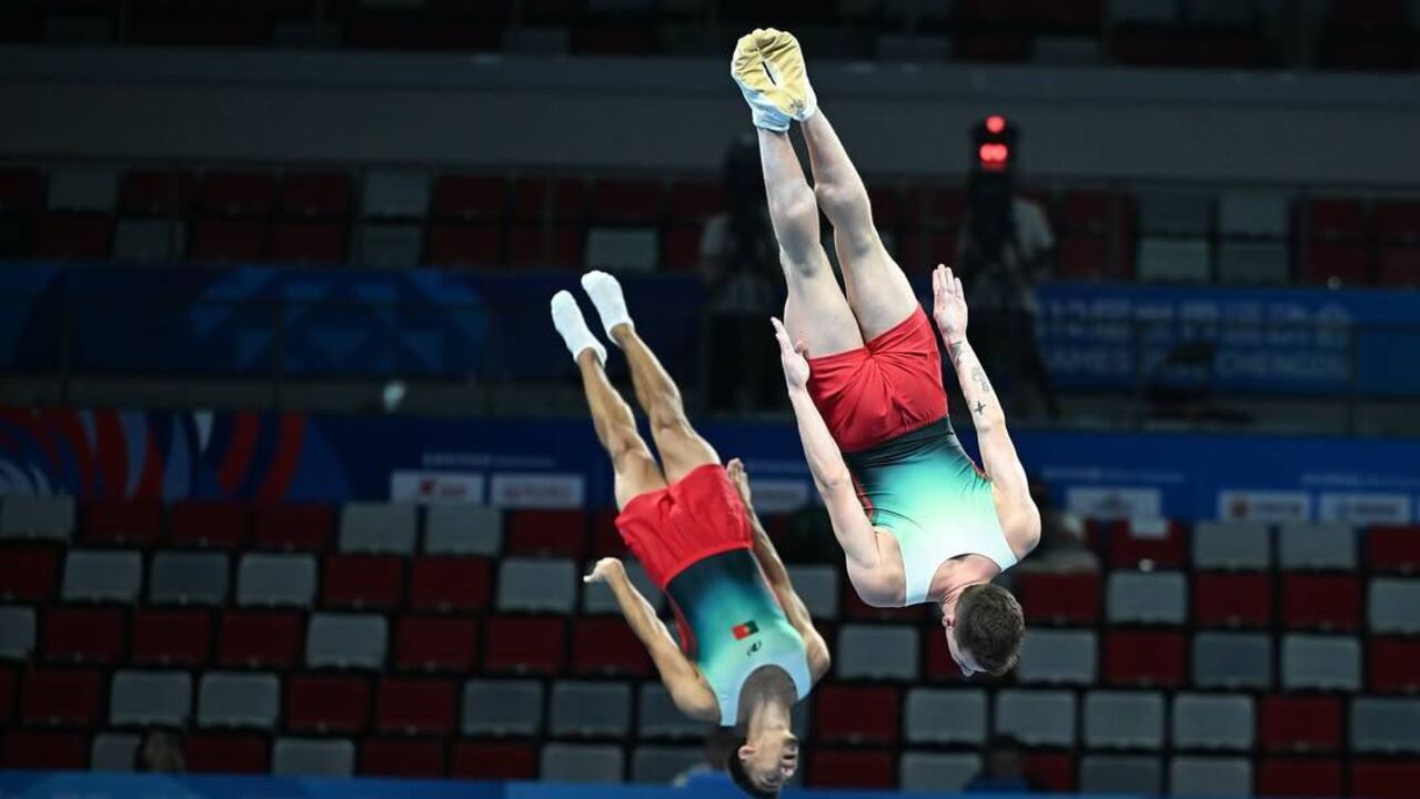 Portugal conquista ouro no trampolim sincronizado dos Jogos Mundiais