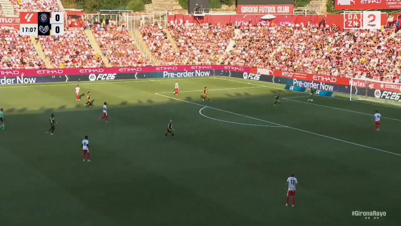 Girona e Rayo Vallecano jogam na La Liga. Resultado atual: 0-0