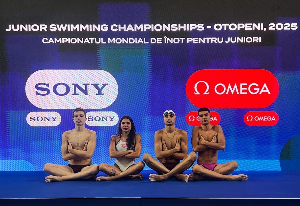 Nadadores nos Junior Swimming Championships, em Otopeni, 2025