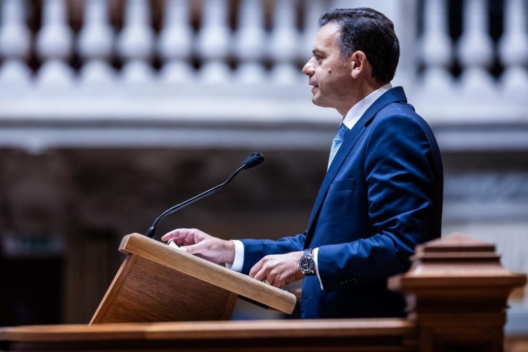 Luís Montenegro durante o debate sobre o Estado da Nação