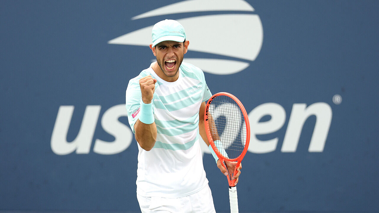 Tenista celebra vitória no US Open