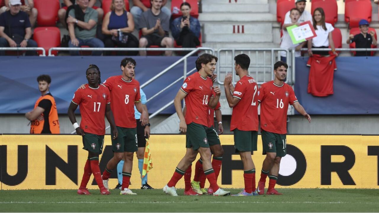 Jogo de qualificação para o Euro Sub-21 entre Portugal e Azerbaijão no Estádio Cidade de Barcelos