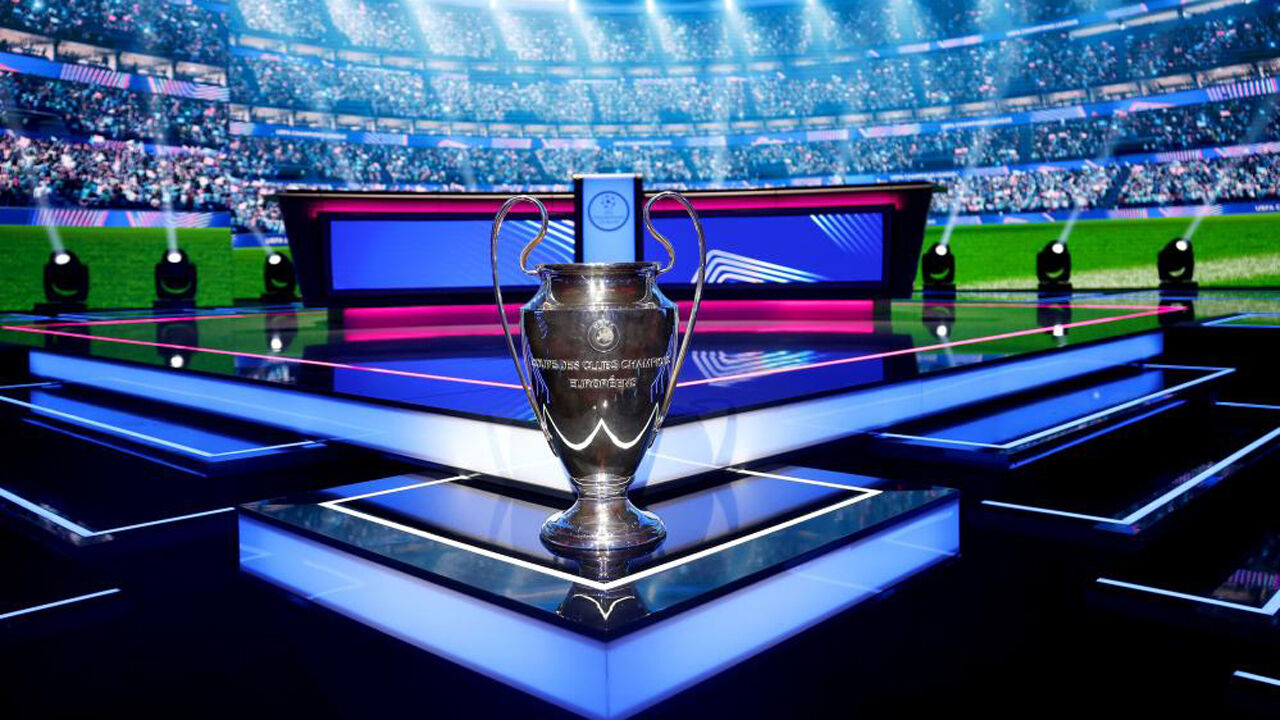 O palco do sorteio da Liga dos Campeões