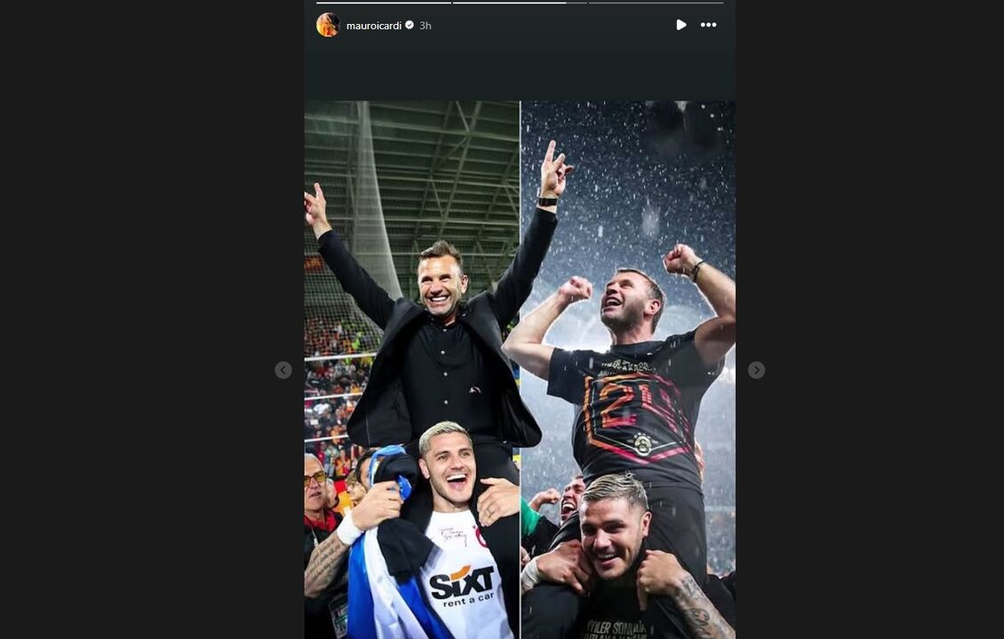Icardi celebra saída de Mourinho com imagem de festejos do Galatasaray