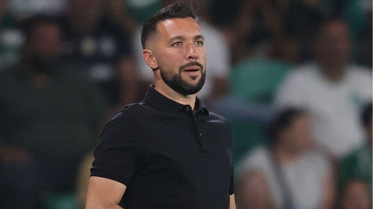 Francesco Farioli durante o Sporting-FC Porto